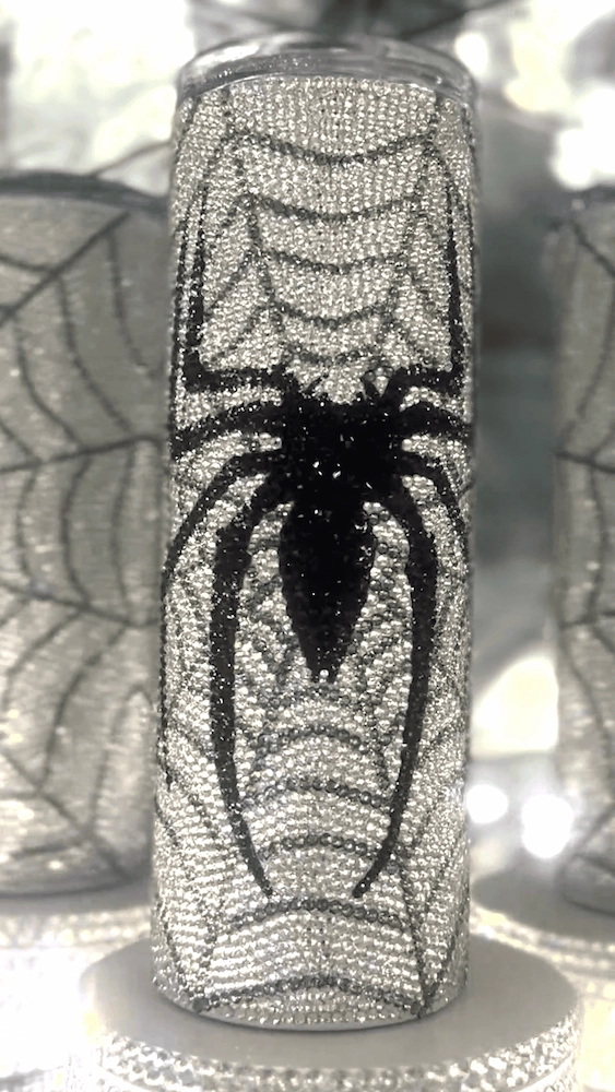 Spider Web Rhinestone Tumbler
